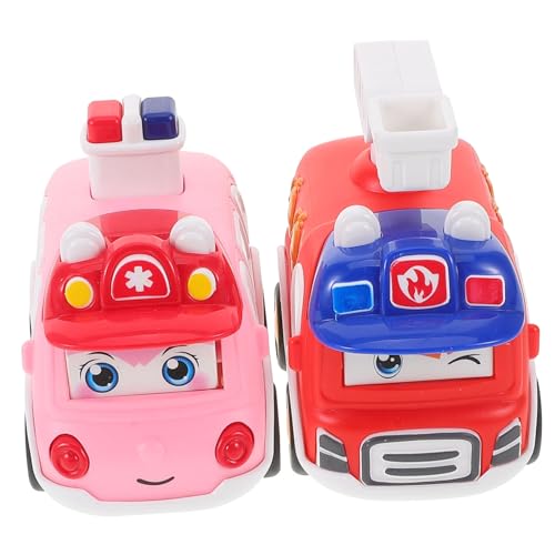 JOINPAYA 2 Piezas Coche de Aprendizaje sensorial Coches de Juguete vehículo de Juguete camión Coche de Juguete para pequeños presione y Vaya Coches Modelo de Coche de Fiesta páginas