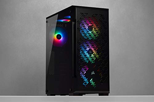 Corsair iCUE 220T RGB Airflow, Smart Case Gaming Mid-Tower ATX con Paratia in Vetro Temprato,Con finestra, iCUE 220T RGB,Nero