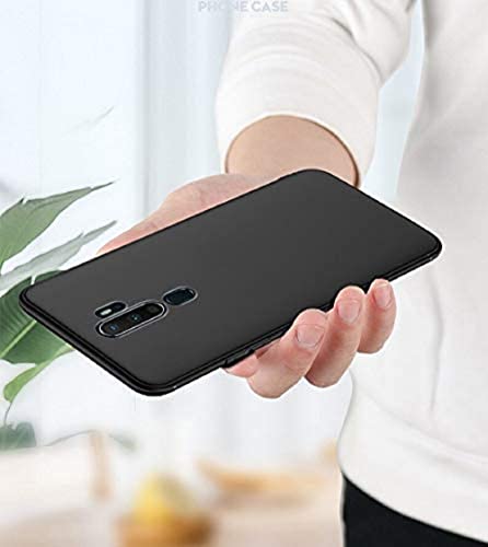 Image of Mobile Back Cover Case for Oppo A5(2020) (Silicone Case|CameraProtection|Black SC1510)