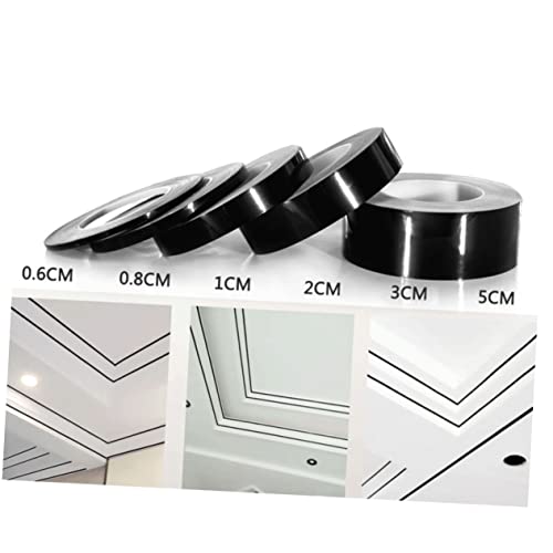 DOITOOL 3 Unidades De Acabamento Preto Com Acabamento Em Borda Papel De Parede Preto Decoração Preta