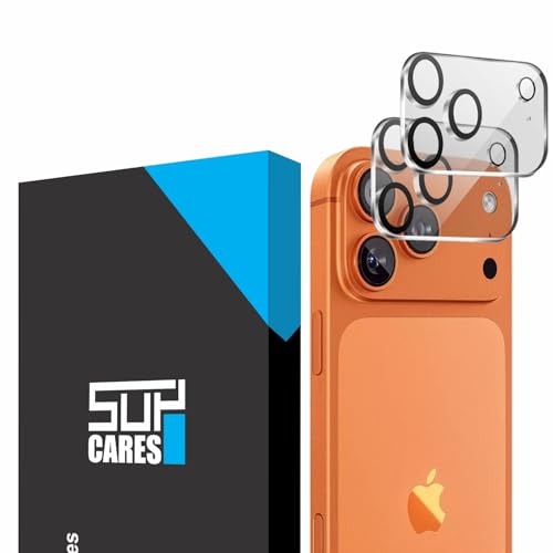 Image of SupCares Premium Camera Lens Protector Tempered Glass Compatible For iPhone 17 Pro Max With Installation Kit | Edge to Edge Coverage | Transparent | Pack of 2