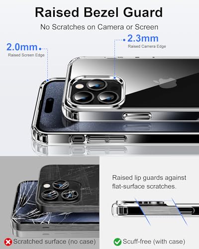 Image of HOOMIL Case for iPhone 15 Pro Max, Anti-Yellowing, Clear