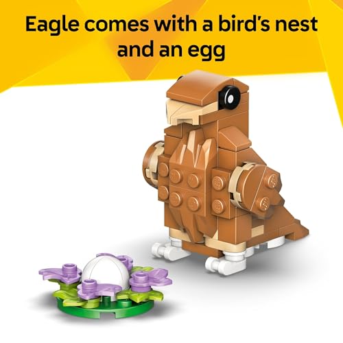 Image of LEGO Creator 3 in 1 Cute Hamster with a Flower Building Toy for Girls & Boys, Ages 7+ - Kids Build a Hamster, Hedgehog or Eagle Animal Figure - Gift Idea for Birthdays - 31376