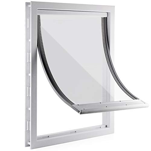 CEESC Large Dog Door, Magnetic Flap & Closing Panel, White, Up to 35 lbs by CEESC - Used condition - US$44.08
