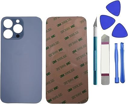 Dakexiong 13 Pro Ersatzrückglas für iPhone 13 Pro mit Reparaturwerkzeug-Set (Bla