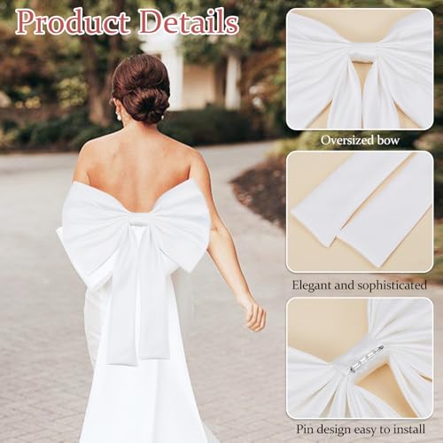 Ceintures blanches pour femmes en satin pour robes de bal
