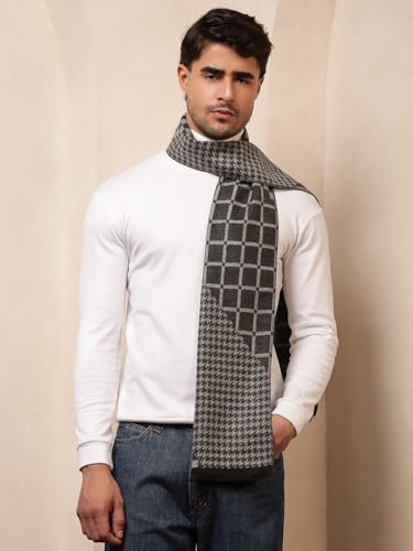 Image of Ravaiyaa - Attitude is everything Men's Reversible Stripe Pattern Winter Wool Scarf, Muffler 72 inchx12 inch Inch