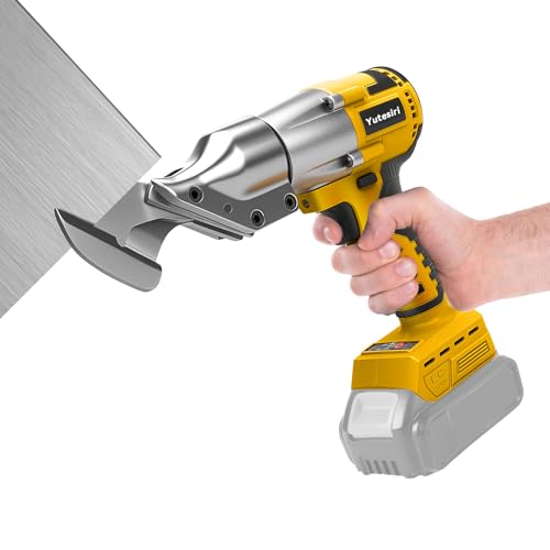Cordless Sheet Metal Shear Compatible with Dewalt 20V Battery, Brushless Electric Metal Cutting Shears,360 Degree Pivoting Head,133 Ft-Lbs Torque for Cutting Iron(Tool Only) by Yutesiri - Used condition - US$40.47