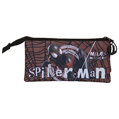 Marvel Spiderman Blackspider-FAN Triple Pencil Case 2.0, Red, 23 x 11 cm - Image 3