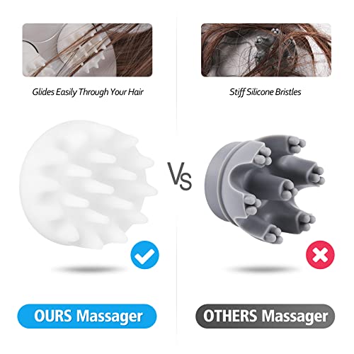 Image of MAYCREATE Electric Scalp Massage USB Scalp Massager with 76 Massage Spots 4 Modes Head Meridians Massager Stress Relief Portable Scalp Massager Shampoo Massagers Scalp Brush Massager