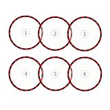 ZEHYRNE 6 Pcs Objective Marker, Objective Disc Gaming Accessory Compatible with 40K Warhammer or Other Games (Miniature is not Included)