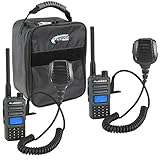 Rugged Radios GMR2 Adventure Pack GMRS Handheld Walkie Talkie 2-Way Radio with Hand Mic and Bag Kit