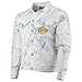 FISLL Men's NBA Team Classic Denim Jacket, Los Angeles Lakers, Medium White