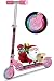 Pink Scooters Folding Portable Aluminum Kick Scooter With Light Up Wheels For Girls Kids Toddlers, Ages 3-17 (US Stock) (Type2 - Pink)