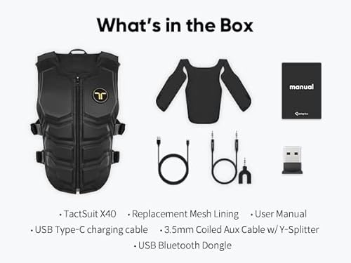 Bhaptics Tactsuit X40 — Haptic Vest With 40 Vibration Motors For Vr — With Audio Accessories And Replacement Lining #TOP7