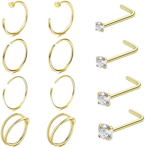 Chirurgisch Stalen Neusring Met Zirkonia Rose Goud – AllOver