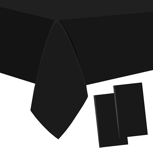 Miniatura 17 de 2 Empaque de mantel de plástico blanco, 54 pulgadas x 108 pulgadas, rectangular desechable para fiesta, adecuado para decoración de mesa en