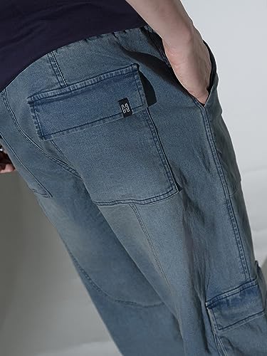 Image of Hubberholme Men's Loose Fit Cargo Jogger Jeans