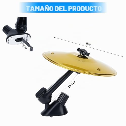 Miniatura 2 de Mobumeia Platillo Bateria Para Coche, Mini Car Crash Cymbal Air Vent, Ajustable 360 - Para Todo Coche Amantes De La Música Entretenimiento
