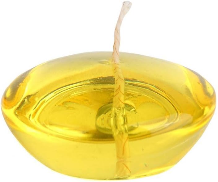 CFZ-104-12-0 3 in. Clear Gel Floating Candles, Yellow - 72 Piece