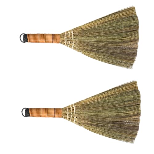 LRXIYODE 2 Piezas Escoba Pequeña de Madera para Uso Doméstico Herramienta Práctica para Limpieza de Superficies y de Resistente y