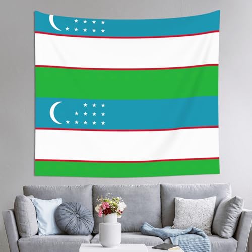Tenture drapeau Ouzbékistan pour habiller un grand mur de chambre