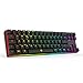 DREVO Calibur Tastiera Meccanica Con 72-tasti Wireless Bluetooth 4.0 / USB Retroilluminata a LED RGB Gaming- UK Layout (Switch Nero, Nero)