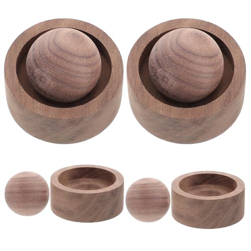 Difusor aromático eléctrico de madera natural 4 piezas