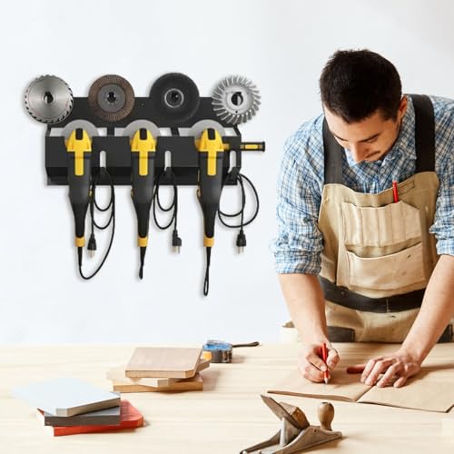 Soporte de amoladora angular para almacenamiento en garaje doméstico y zonas de bricolaje 5