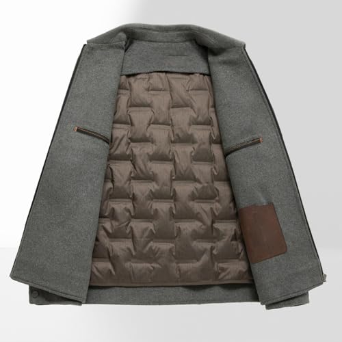 Veste de travail homme contre le froid en laine et duvet chaud - 4