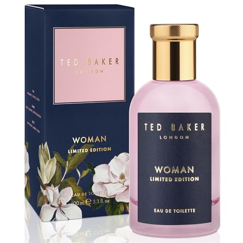 Ted Baker Woman Pink Limited Edition Eau de Toilette, Women’s Perfume with Lily, Jasmine, Amber and Sandalwood Blend, Delicate and Fresh Scent for Her – 100ml