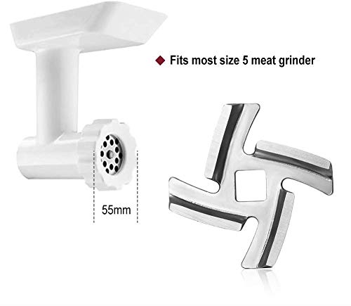 Image of Meat Grinder Blade Stainless Steel Knife Cutter Compatible with Size 5 Meat Grinder /Stand Mixer