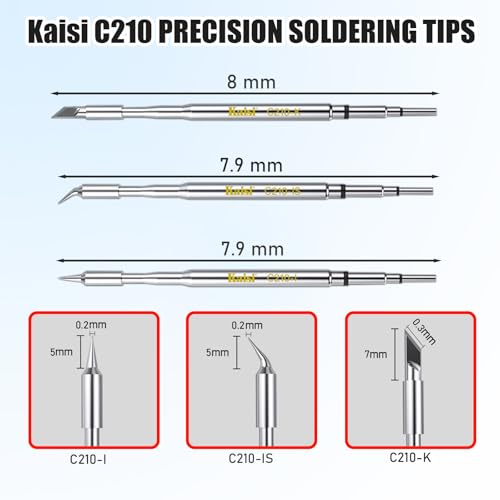 Kaisi K211 65W Smart Micro Portable Soldering Iron Fast Heating 212-842℉,Lightweight Compact Soldering Iron Pen Usb C Solder Iron Kit thumb #5