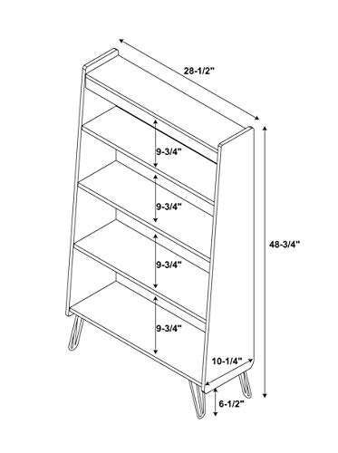 Linon Drake Bookcase, Brown #TOP4