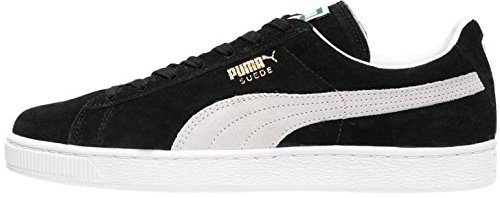 Image of Puma Men's Suede Classic+ Sneakers, Black-White, 10 UK 44 EU