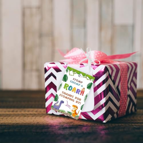 Image of Party Propz Thank You Card Birthday-20 Pcs Dinosaur Thank You Cards For Return Gifts With 1 Pc Ribbon|Birthday Thanks Card (Cardstock)|Thank You Tags For Return Gifts|Happy Birthday Decoration Items