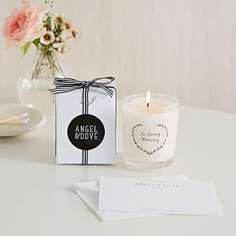 Angel & Dove 'in Loving Memory' Gift Boxed Votive Candle with Bag & Card: for Funeral Memory Table or Sympathy Gift Cover