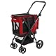 Carlett - Cube P Ruby | 3 in 1 Transporttasche für Tiere | Roulette Transporttasche | Security Frein | Etanche | Kompatibel mit dem Kurspaket | Rouge