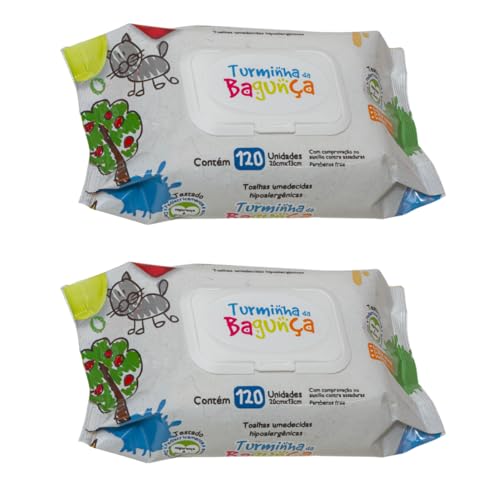 Kit 2 Len&ccedil;os Umedecido Beb&ecirc; Rec&eacute;m Nascido 240 Toalhas