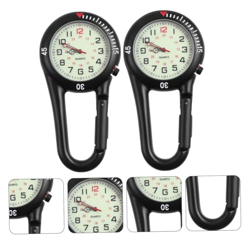 Reloj clip con dial fluorescente para mochila de montaña de senderismo pack de 2 piezas 3