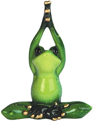 George S. Chen Imports Green Frog Yoga Figurines (Set of 2), 5"