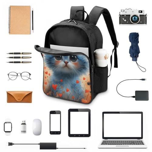 Sac à dos scolaire chat mignon pour accompagner les sorties et vacances - 4
