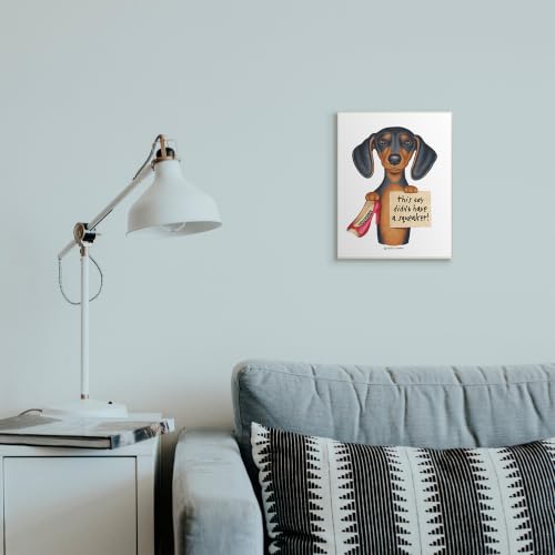 Image of Funny Dachshund Shoe Joke, 10 x 15 Inch Mounted Print on Wall Plaque