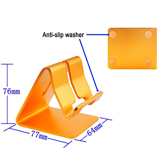 Honsky Solid Portable Universal Aluminum Desktop Desk Stand Hands Free Mobile Smart Cell Phone Holder Tablet Display Stand, Cellphone Stand, Smartphone Mount Cradle, Hot Pink #TOP3