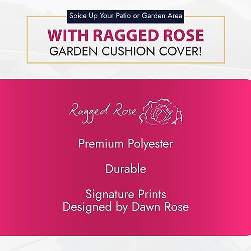 Ragged Rose Showerproof Garden Cushion Covers, 44 cm x 44 cm Printed Sofa & Outdoor Seat Cushion Covers for Garden & Patio - Image 4