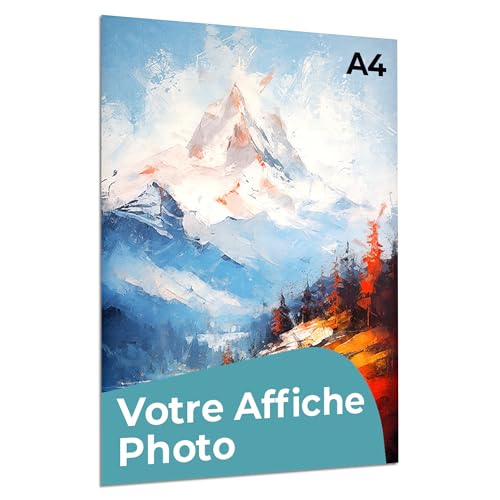 Cimpress Poster imprimable personnalisé, Art mural vertical avec photo et texte - Design personnalisé sur A4, A3, A2, A1, B2 - Pour la maison, le bureau ou les cadeaux (A4 (21 x 29.7cm))
