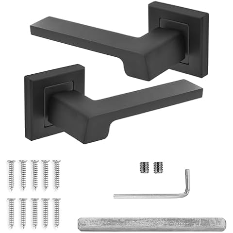 Decoranddecor Spectra Matt Black Door Handle Set Cover