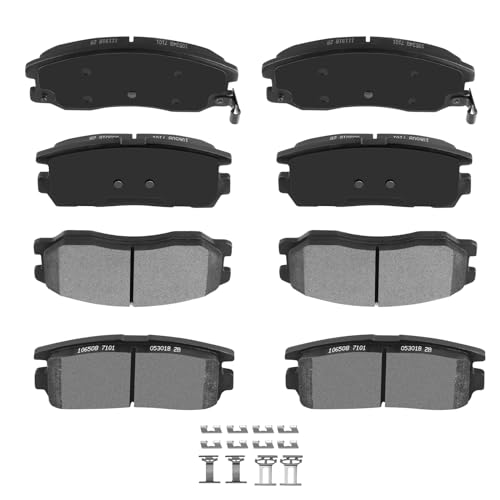 Image of AUTOMUTO D1264 & D1275 Front Rear Ceramic Brake Pads Set fit For 2007-2009 For Chevrolet Equinox,2007-2009 For Pontiac Torrent,2008-2010 For Saturn Vue,2007-2009 For Suzuki XL-7