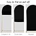 Set of 2 Wedding Arch Cover 2-Sided Round Top Spandex Fitted Arch Backdrop Cover for Birthday Party Baby Shower Wedding Arch Stand Decor（7.2FT, 6FT, Black）