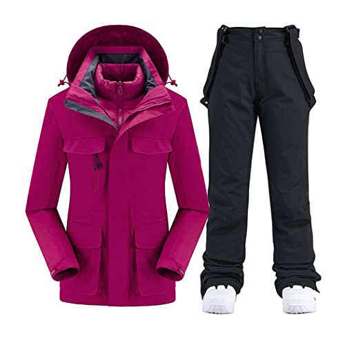 Combinaison de ski femme contre le froid veste pantalon d'hiver imperméable